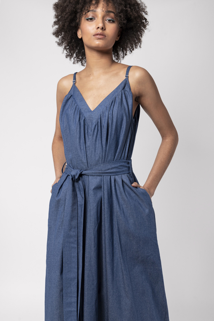 Picture of DENIM DRESS WITH BELT