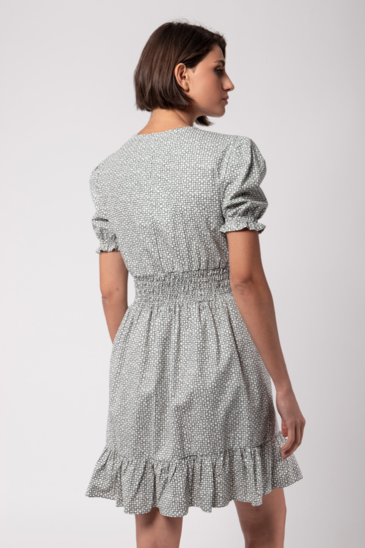 Picture of MINI PRINTED DRESS WITH FRILLS