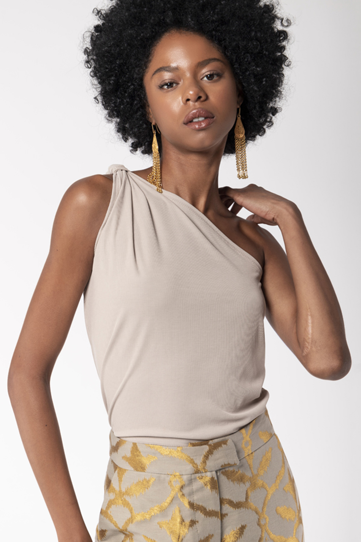 Picture of RIBBED ONE SHOULDER TOP