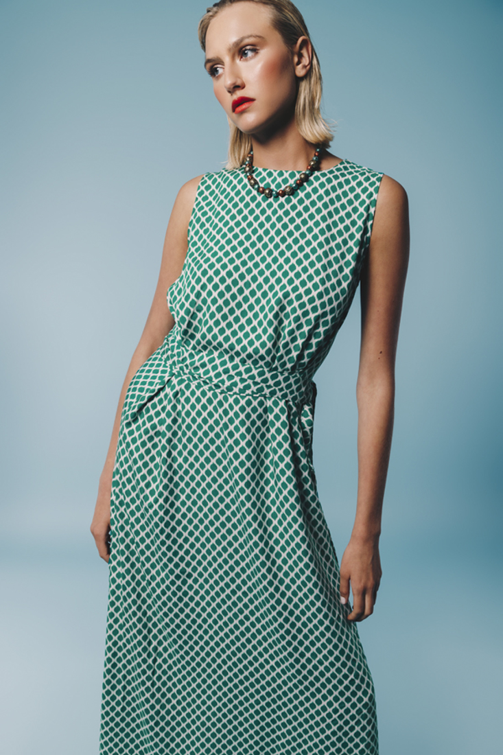 Picture of GREEN PRINTED DRESS