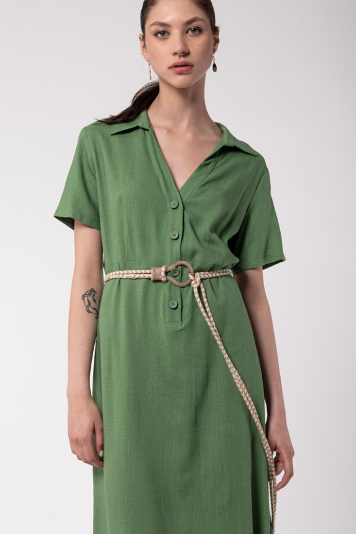 Picture of LINEN DRESS WITH BELT (2)