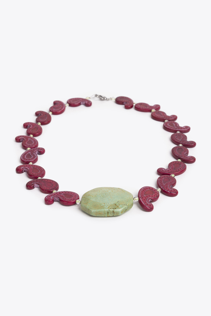 Picture of NECKLACE BURGUNDY LAHURI