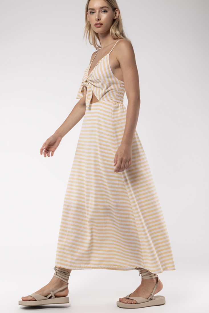 Picture of TIE FRONT STRIPED DRESS