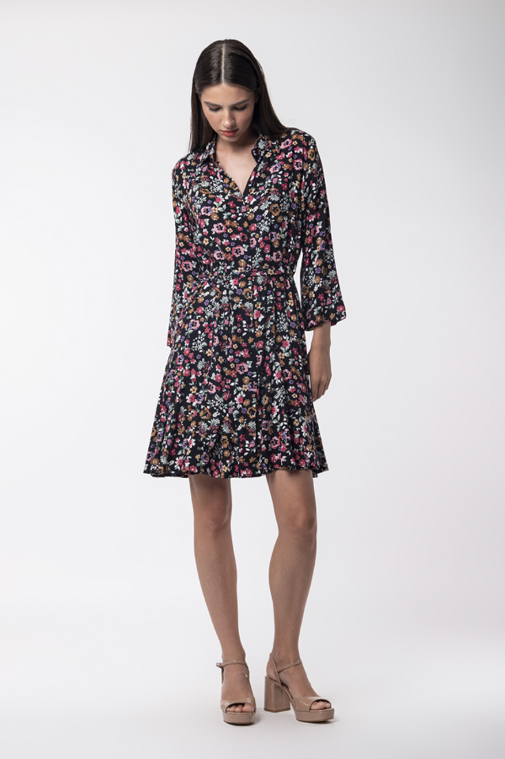 Picture of SHORT FLORAL SHIRT DRESS