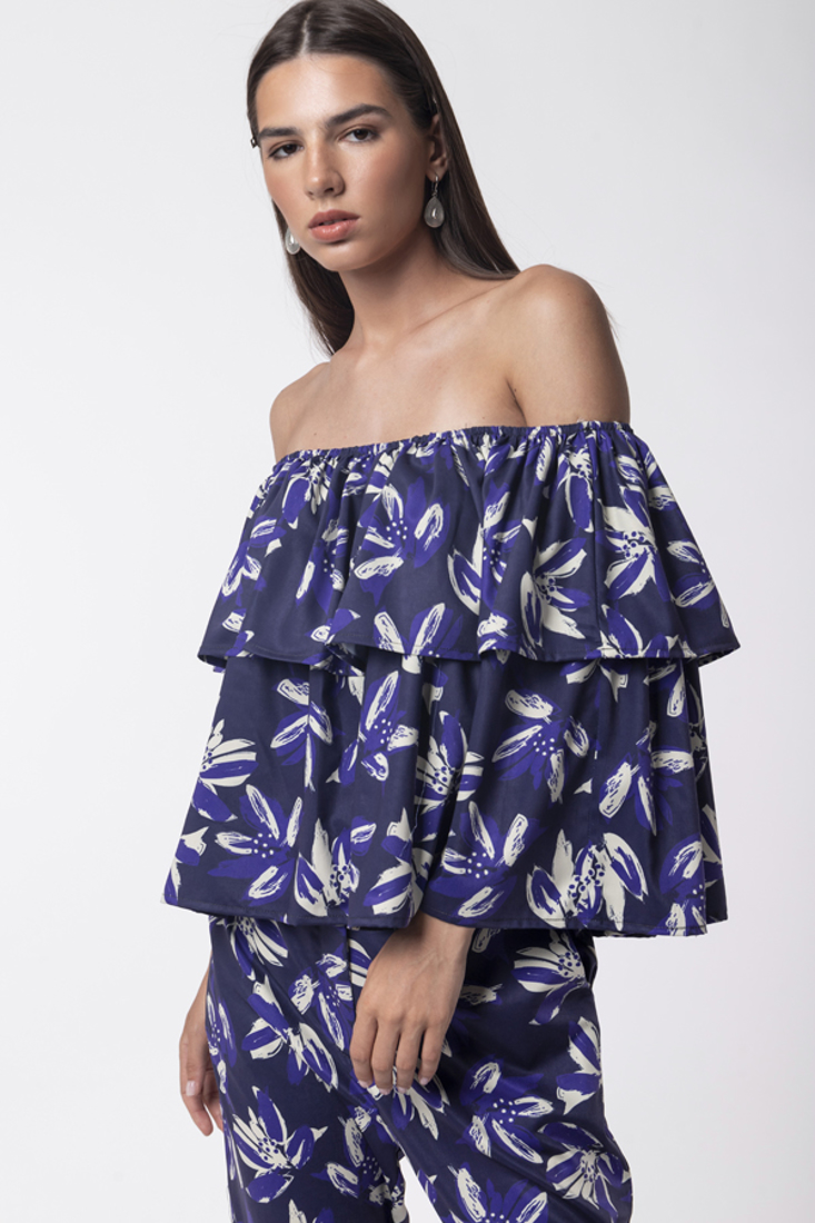Picture of PRINTED OFF SHOULDER BLOUSE