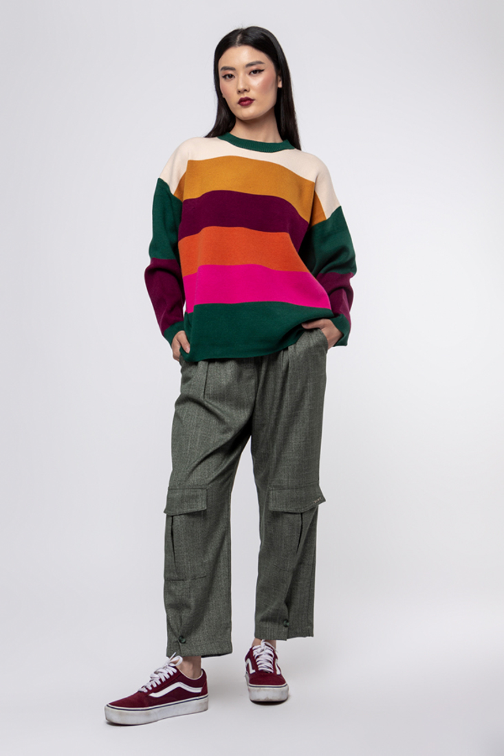 Picture of STRIPED KNITTED BLOUSE (2)